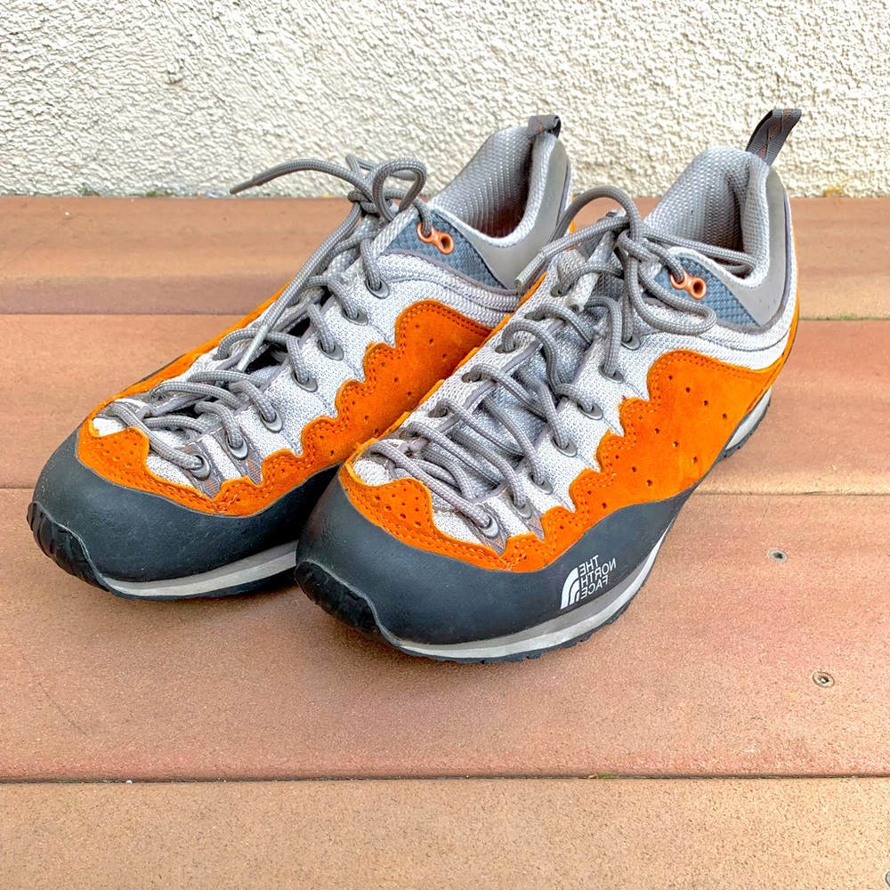 Sold The North Face Grey & Orange Hiking Trail Sneakers 
Men’s US 8